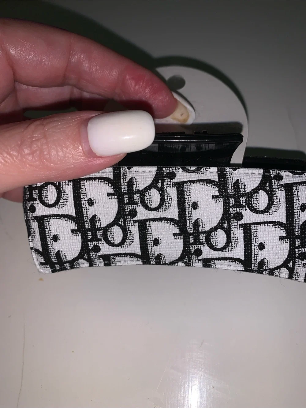 Monogram fashion Hair Claw Clip